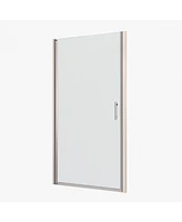 Simplie Fun 1 3/8" Adjustable Pivot Shower Door, 1/4" Tempered Glass