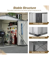 8 x 6 Ft All-Weather Metal Storage Shed with Lockable Doors