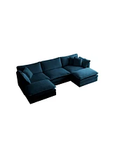 Streamdale Furniture 5-Seater U-Shaped Sectional Sofa with Ottomans