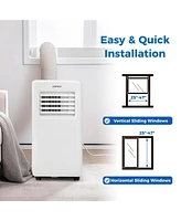 Costway 8000 Btu Portable Air Conditioner 3 in 1 Air Cooler with Fan & Dehumidifier 5000 Btu(8000BTU Ashrae)