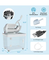 Slickblue 300W Commercial Ice Crusher with Dual Blades and Safety Switch-Grey