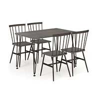 Slickblue 5-Piece Dining Table Set for 4 with 360° Swivel Feet Small Place