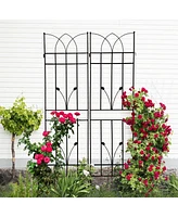 Streamdale Furniture 2 Pack 71" Rustproof Metal Trellises for Climbing Plants