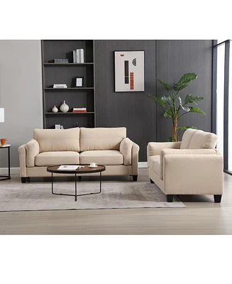 Simplie Fun Modern 2-Piece Sofa Set with Usb Charging Ports