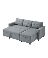 Streamdale Furniture Pull-Out Sectional Sofa with Storage & Sleeper