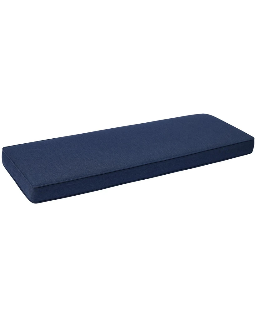 Aoodor Patio Bench Cushion Outdoor Olefin Fabric Slipcover Sponge Foam 46.5 x 17.7” Dark Blue