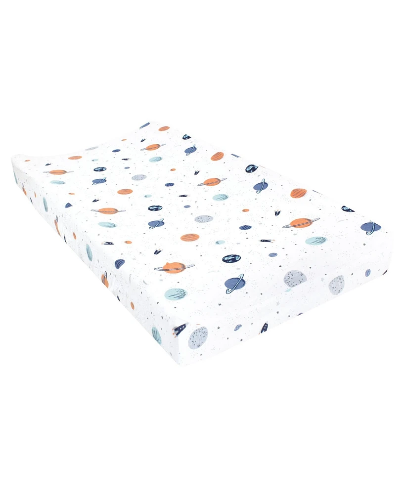 Hudson Baby Infant Boy Changing Pad Cover, Space, One Size