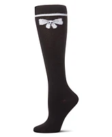 Memoi Big Girls Fuzzy Bow Knee High Socks