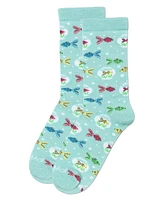 MeMoi Girls Kids' Goldfish Rayon From Bamboo Crew Socks