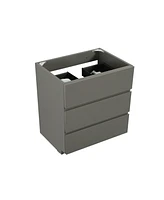 Streamdale Furniture Alice Gray Vanity: Maximized Storage, Sleek Finish