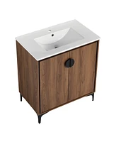 Streamdale Furniture 30" Bathroom Vanity Cabinet with Sink, Engineered Wood