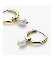 Ana Luisa Pearl Huggie Hoops - Frida