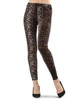 MeMoi Women's Vivacious Leopard Cropped Stretch Legging