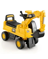 Slickblue Licensed Caterpillar Kids Ride-On Digger-Yellow