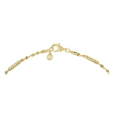 And Now This Silver Plated or 18k Gold Brass Twisted Stationed Necklace