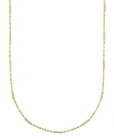 And Now This Silver Plated or 18k Gold Brass Twisted Stationed Necklace