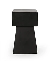 Streamdale Furniture Modern Concrete Pedestal Side Table