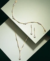 Diamond Station Lariat Necklace (1/2 ct. t.w.) in 14k Gold, 15" + 2" extender, Created for Macy's