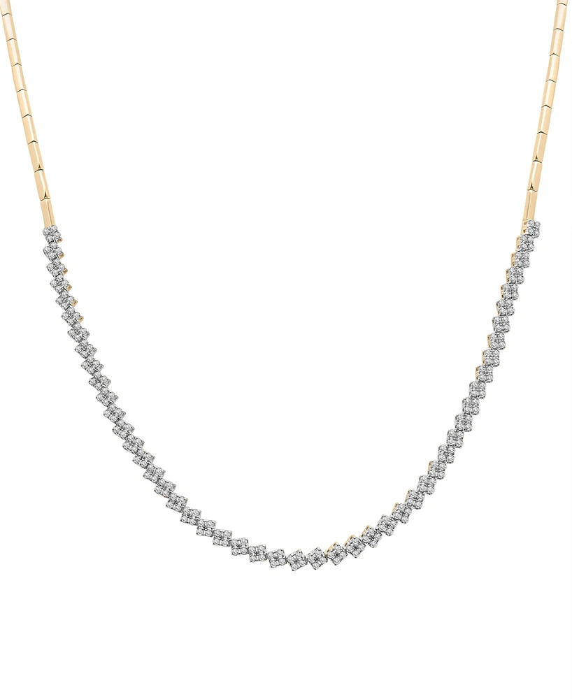 Wrapped in Love Diamond Zigzag 16" Collar Necklace (3/4 ct. t.w.) in 10k Gold, Created for Macy's