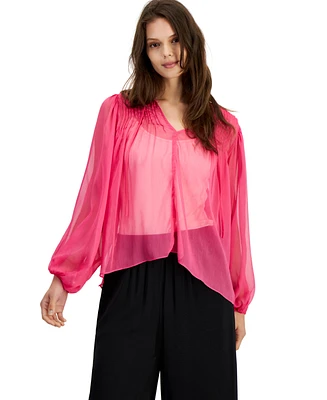 Lucy Paris Women's Nikko Pintucked Blouse