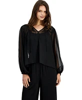 Lucy Paris Women's Nikko Pintucked Blouse