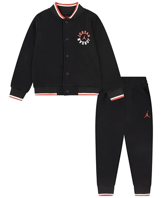 Jordan Baby Neutral 2-Piece Jumpman Pe Bomber Jacket and Pants Set