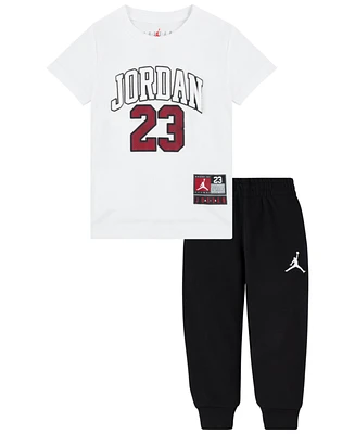 Jordan Baby Boys Jersey Pack 2-Piece Tee and Pants Set