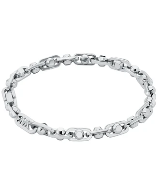 Michael Kors Rhodium-Plated Brass Astor Link Unisex Chain Bracelet