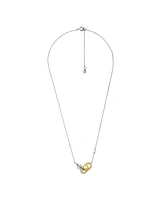 Michael Kors Two-Tone Sterling Silver Astor Link Pendant Necklace