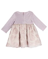 Rare Editions Baby Girl Lurex And Organza Social Dress