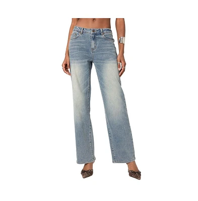 Edikted Amia high rise straight leg jeans