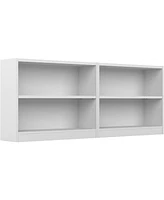 Streamdale Furniture Bush 2-Shelf Bookcase Set in Pure White