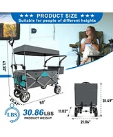 Collapsible Utility Wagon with Canopy