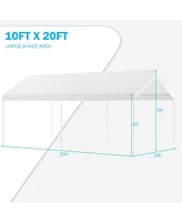 Slickblue 10 x 20 Feet Steel Frame Portable Car Canopy Shelter