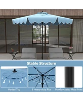 Slickblue Patio Umbrella with Crank Handle and Push Button Tilt