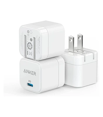 Anker Usb C 3-Pack Fast Charger with Foldable Plug