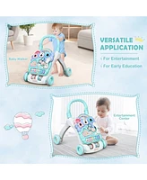 Slickblue Toddler Baby Sit-to-Stand Learning Walker Musical Toy