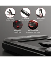 Folding Treadmill with Adjustable Height and App Control Space-Saving Exercise Machine for Home Fitness
