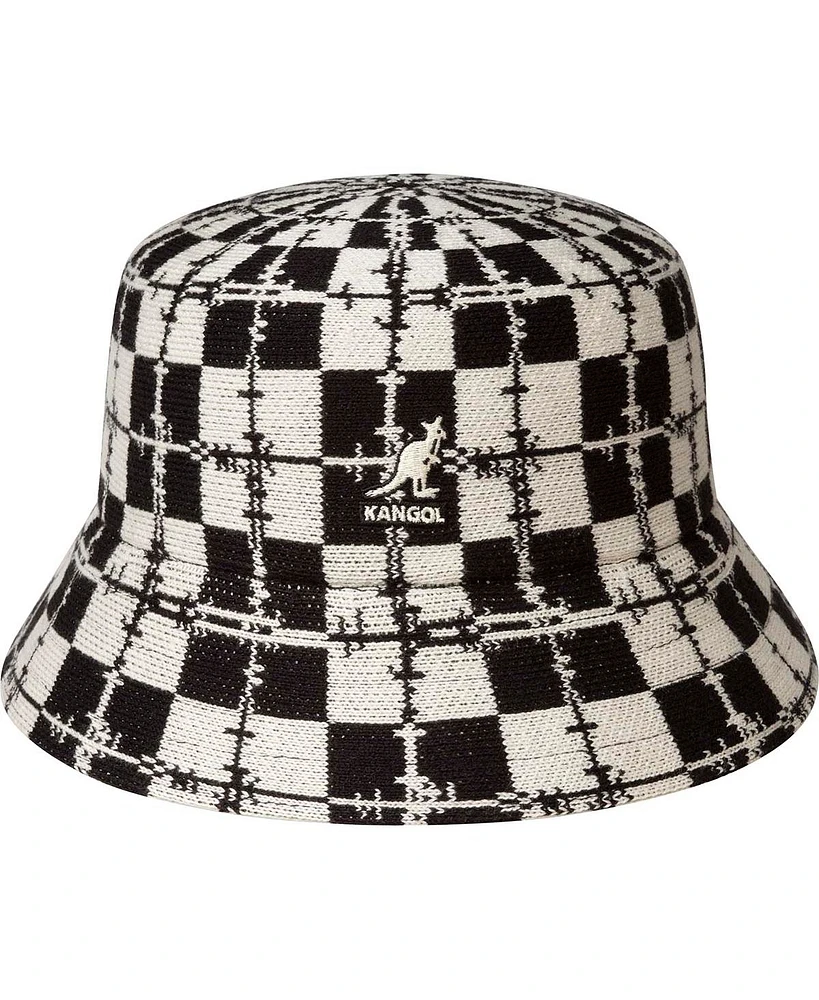 Kangol Men's Barbed Check Bucket Hat