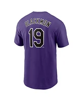 Nike Men's Charlie Blackmon Purple Colorado Rockies Fuse Name Number T-Shirt