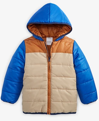 Epic Threads Little & Big Boys Colorblocked Reversible Hooded Puffer Jacket, Created for Macy's