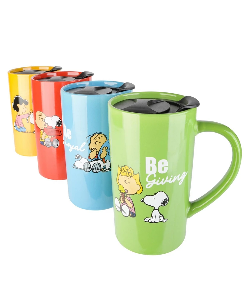 Peanuts 4 Pack 18OZ Travel Cup w/ Lid