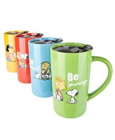 Peanuts 4 Pack 18OZ Travel Cup w/ Lid