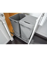 Rev-a-Shelf Double Pull Out Trash Can 50 Qt with Soft-Close, 53WC-2150SCDM-217