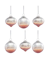 Slickblue Ombre Glass Ball And Onion Ornament (Set of 6)