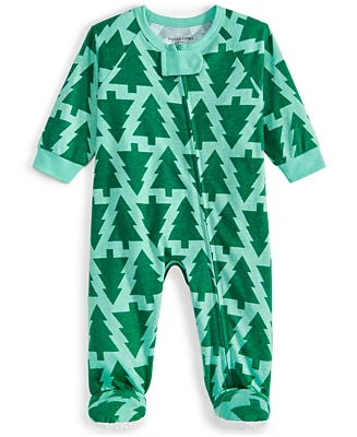 Holiday Lane Infant Trees Cotton Matching Family Pajamas Onesie, Created for Macy's