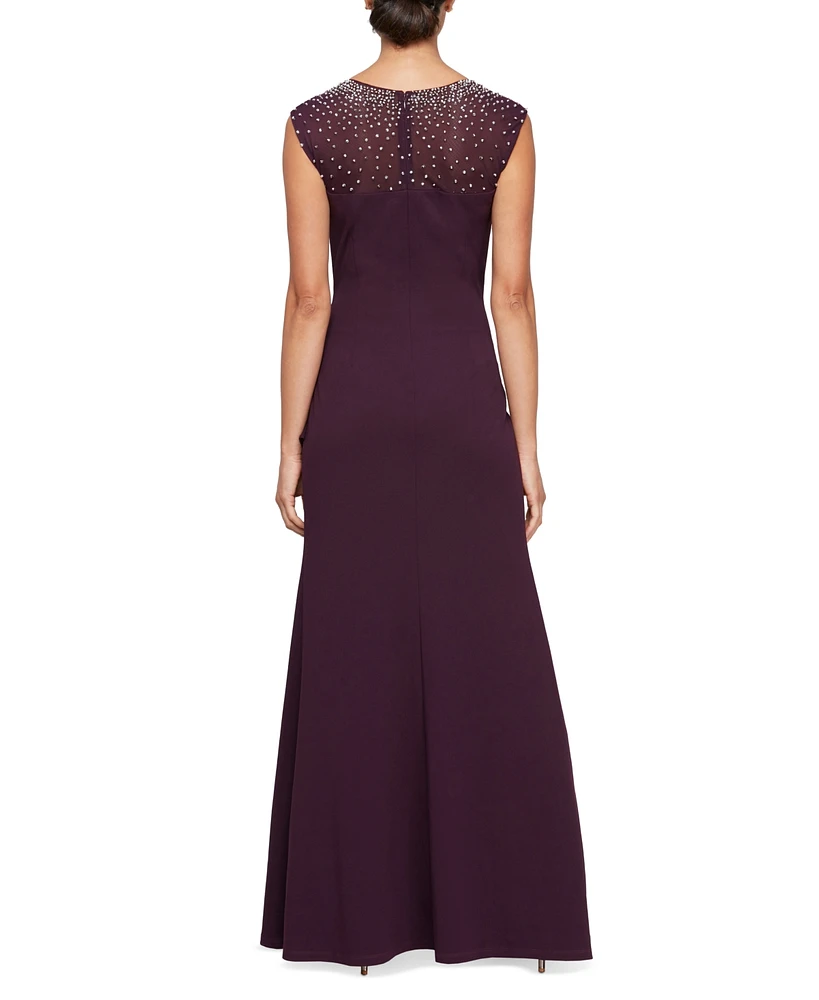 Alex Evenings Women's Embellished Ruffled Gown