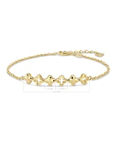 Devata Clover Chain Bracelet in 14K Gold, 6.5 in adj to 7.5 in