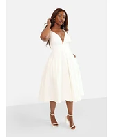 Rebdolls Plus Iris Criss Cross Back Midi Skater Dress