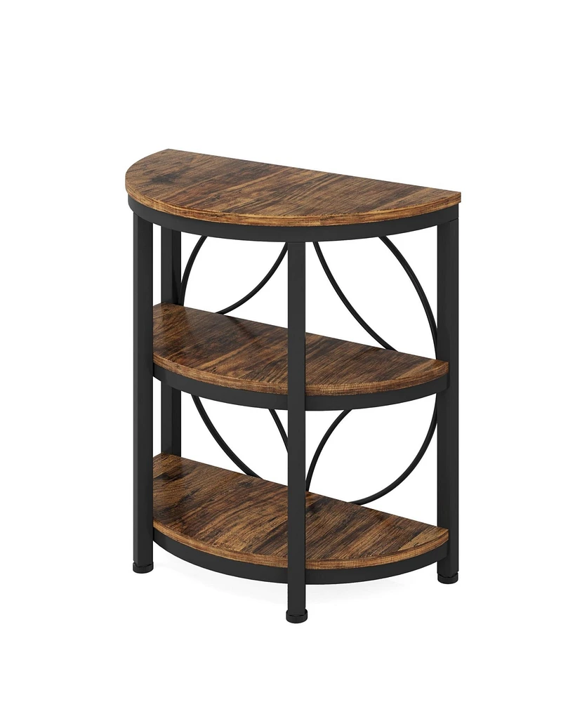 Tribesigns Half Round End Table